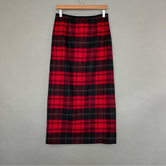 Talbots Dresses & Skirts - Talbots Red Tartan Plaid Wool Vintage Lined Maxi Skirt